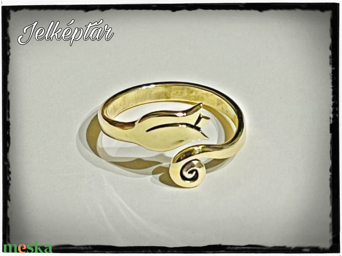 Kovácsolt tulipános gyűrű - sárgaréz - ékszer - gyűrű - figurális gyűrű - Meska.hu