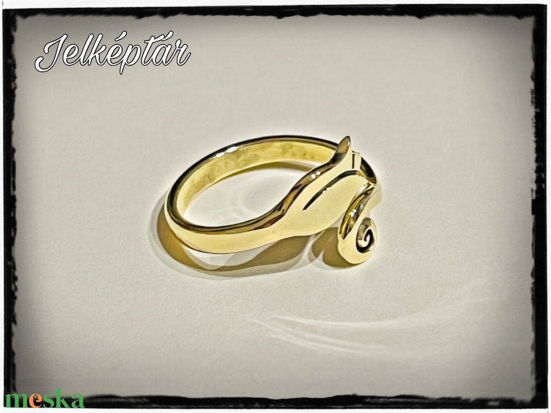 Kovácsolt tulipános gyűrű - sárgaréz - ékszer - gyűrű - figurális gyűrű - Meska.hu