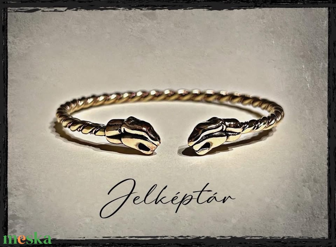 Párducfejes sodrott karkötő - ékszer - karkötő - fonott karkötő - Meska.hu