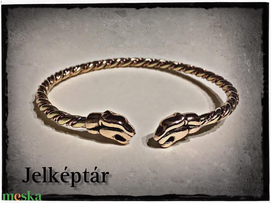 Párducfejes sodrott karkötő - ékszer - karkötő - fonott karkötő - Meska.hu