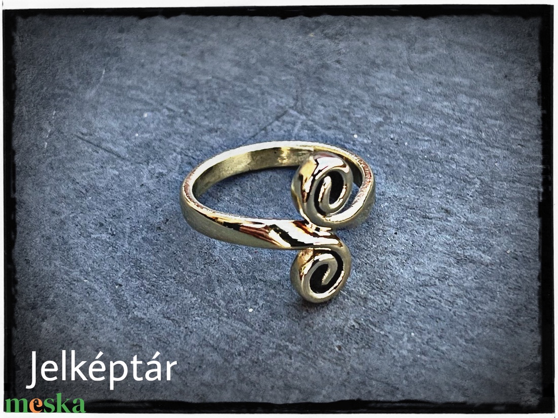 Spirálos egyensúly gyűrű - sárgaréz - ékszer - gyűrű - kerek gyűrű - Meska.hu