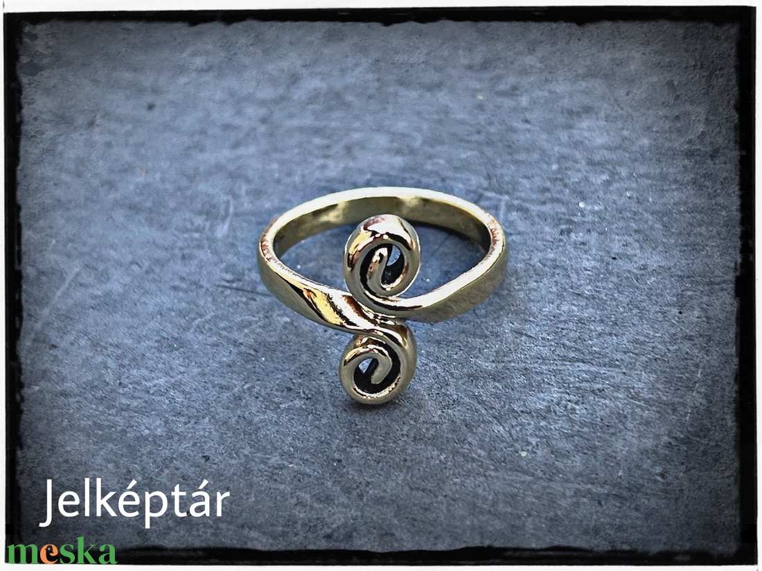 Spirálos egyensúly gyűrű - sárgaréz - ékszer - gyűrű - kerek gyűrű - Meska.hu