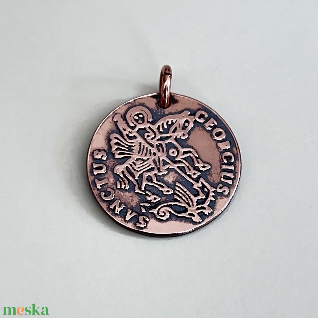 Szent György - kézi verésű amulett - ékszer - nyaklánc - medál - Meska.hu