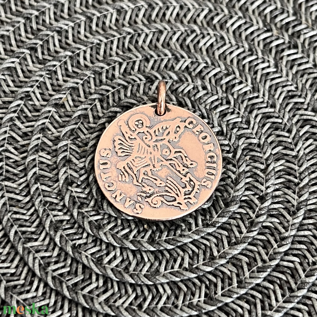 Szent György - kézi verésű amulett - ékszer - nyaklánc - medál - Meska.hu