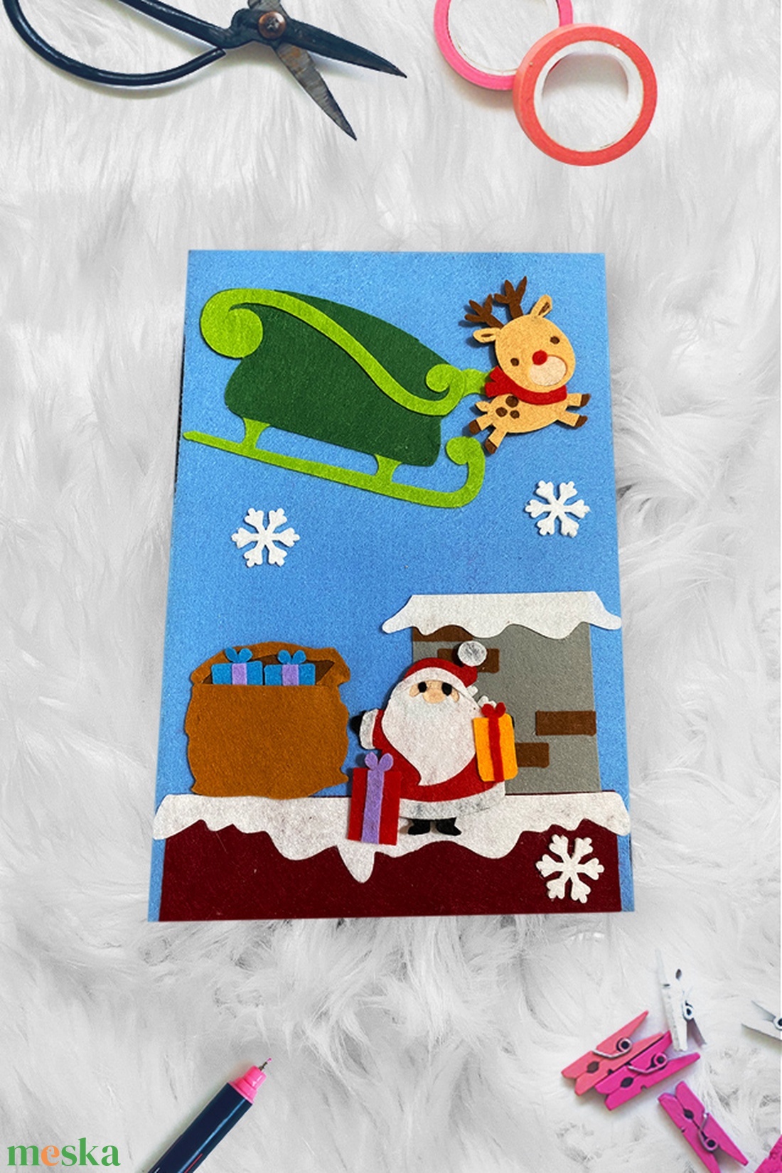 Mikulás a kéményben - matatólap - játék & sport - Meska.hu