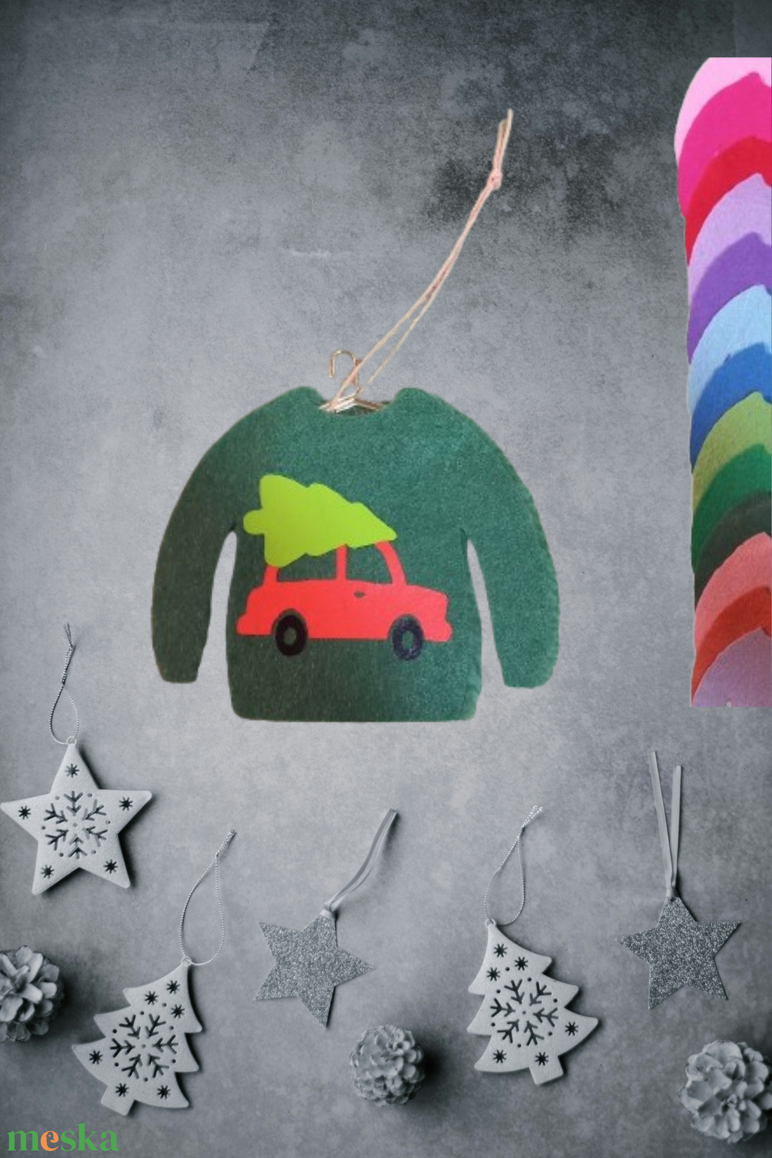 Karácsonyi függődísz - karácsony - karácsonyi lakásdekoráció - karácsonyfadíszek - Meska.hu