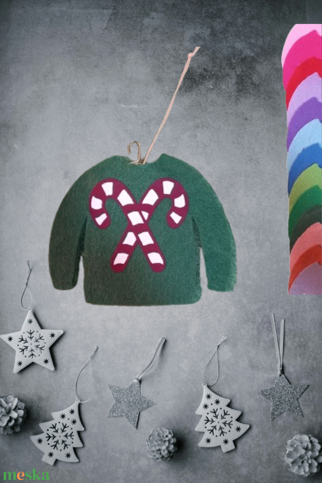 Karácsonyi függődísz - karácsony - karácsonyi lakásdekoráció - karácsonyfadíszek - Meska.hu