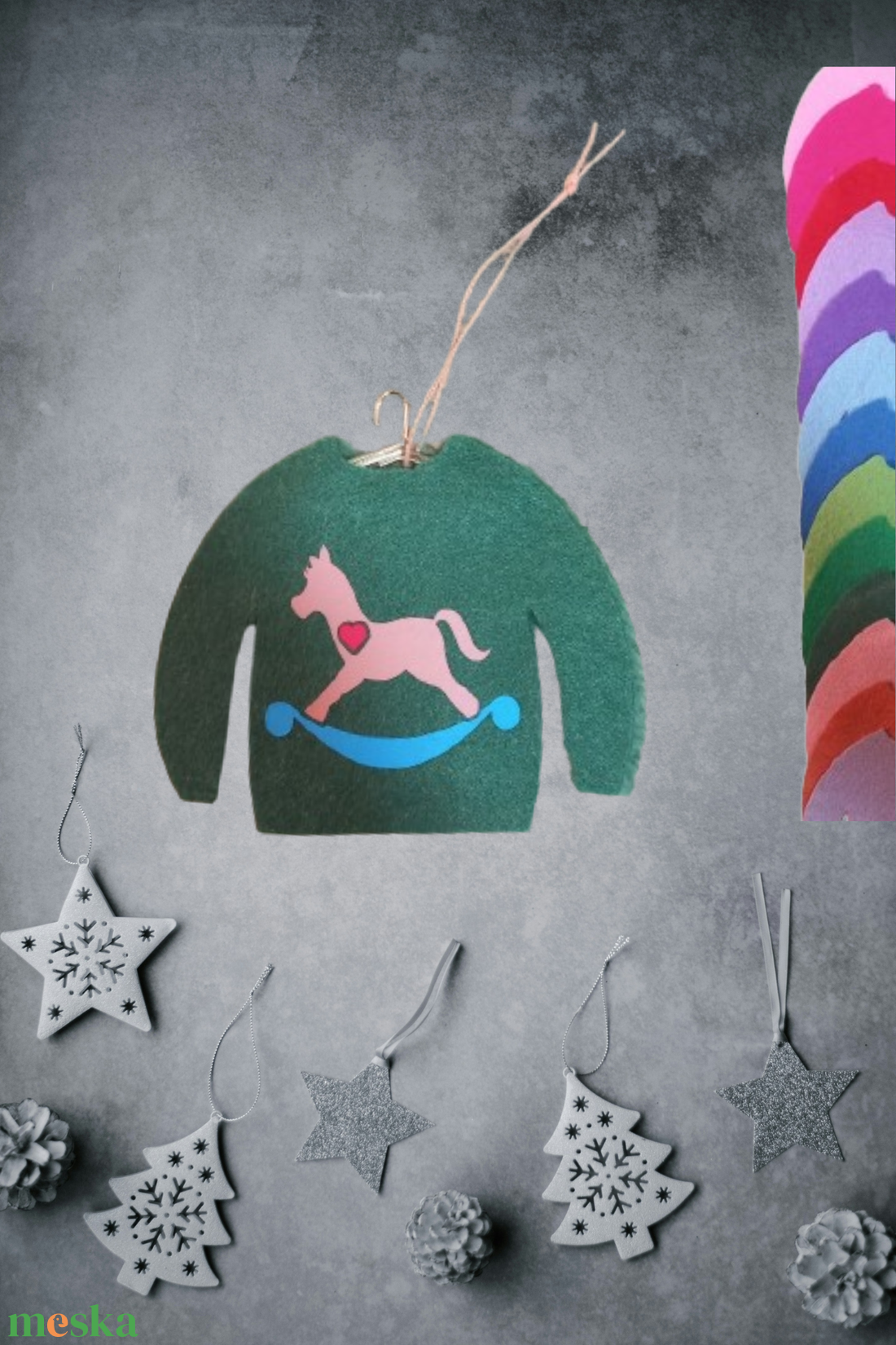 Karácsonyi függődísz - karácsony - karácsonyi lakásdekoráció - karácsonyfadíszek - Meska.hu