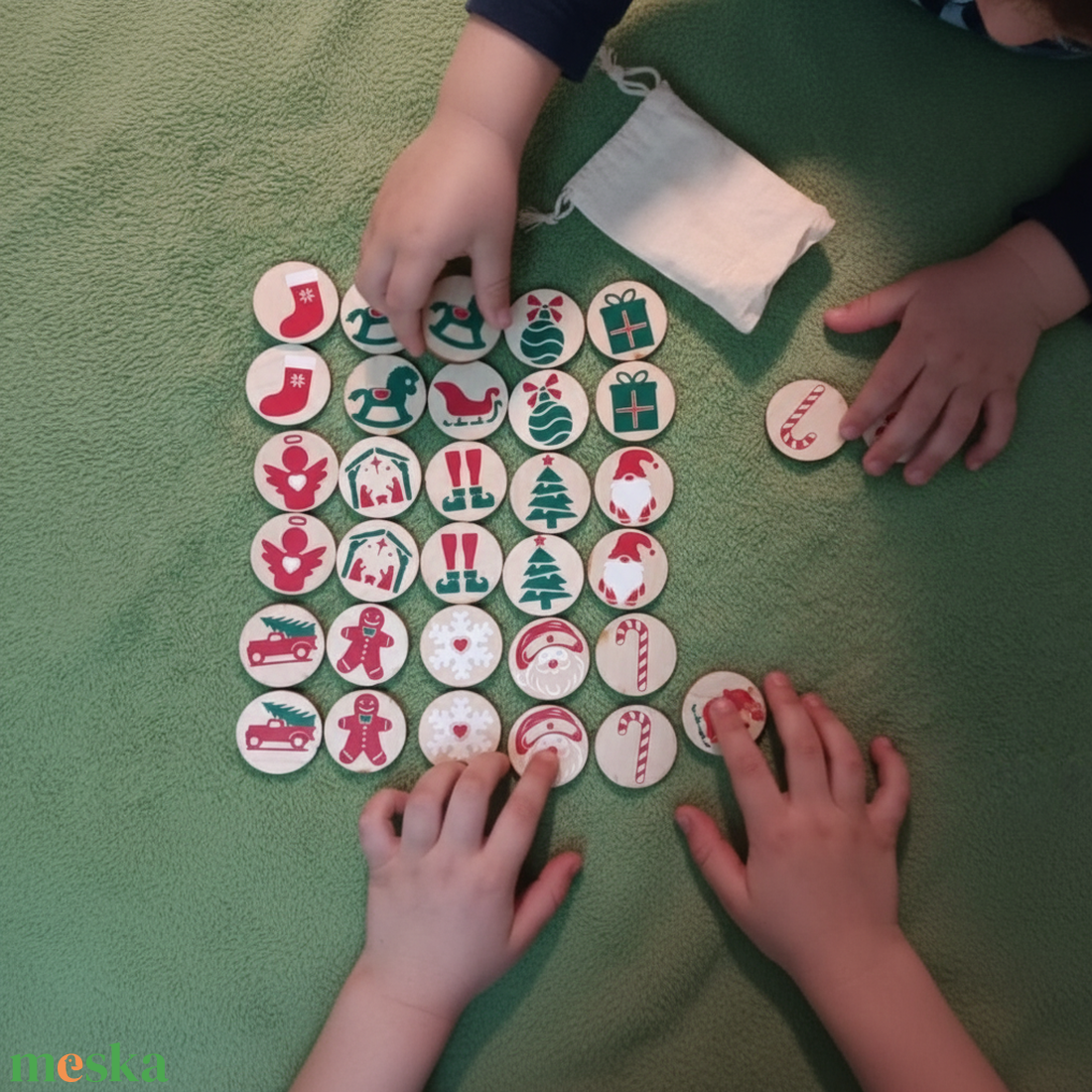 Memória játék - karácsony - játék & sport - készségfejlesztő és logikai játék - memória játékok - Meska.hu