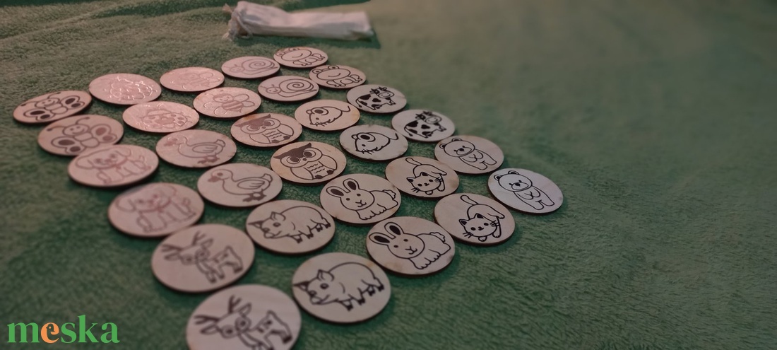 Memória játék - házi és erdei állatok - játék & sport - készségfejlesztő és logikai játék - memória játékok - Meska.hu