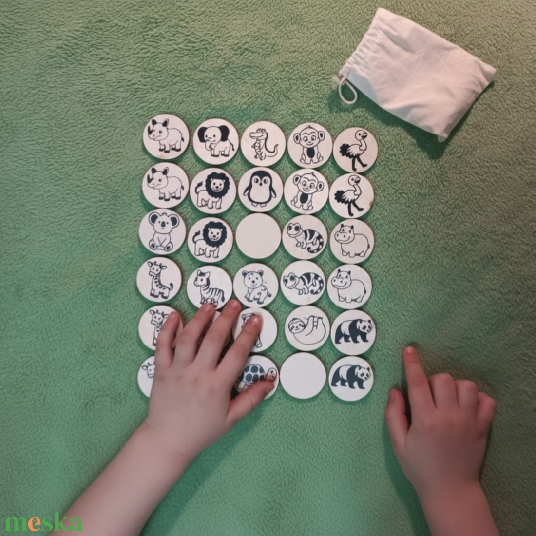 Memória játék - egzotikus állatok - játék & sport - készségfejlesztő és logikai játék - memória játékok - Meska.hu