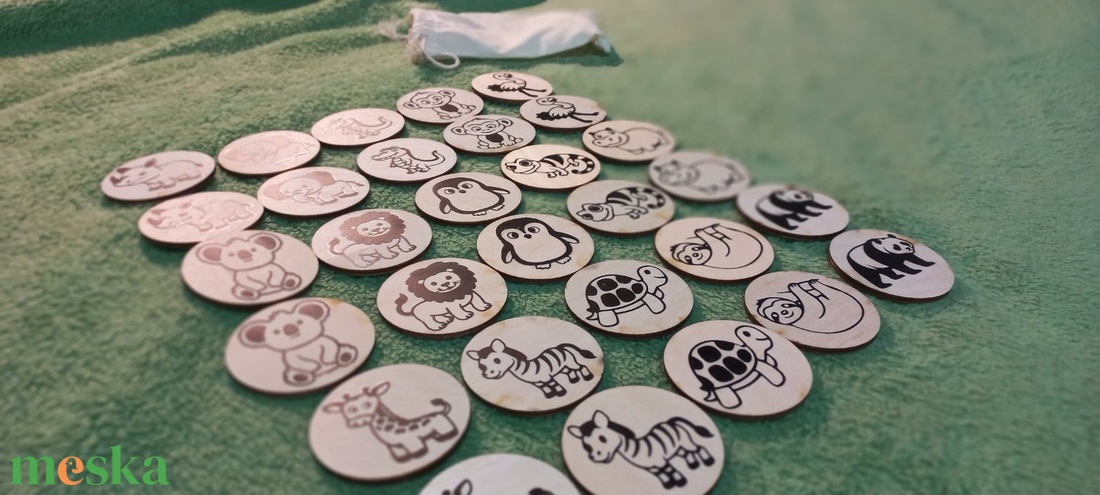 Memória játék - egzotikus állatok - játék & sport - készségfejlesztő és logikai játék - memória játékok - Meska.hu