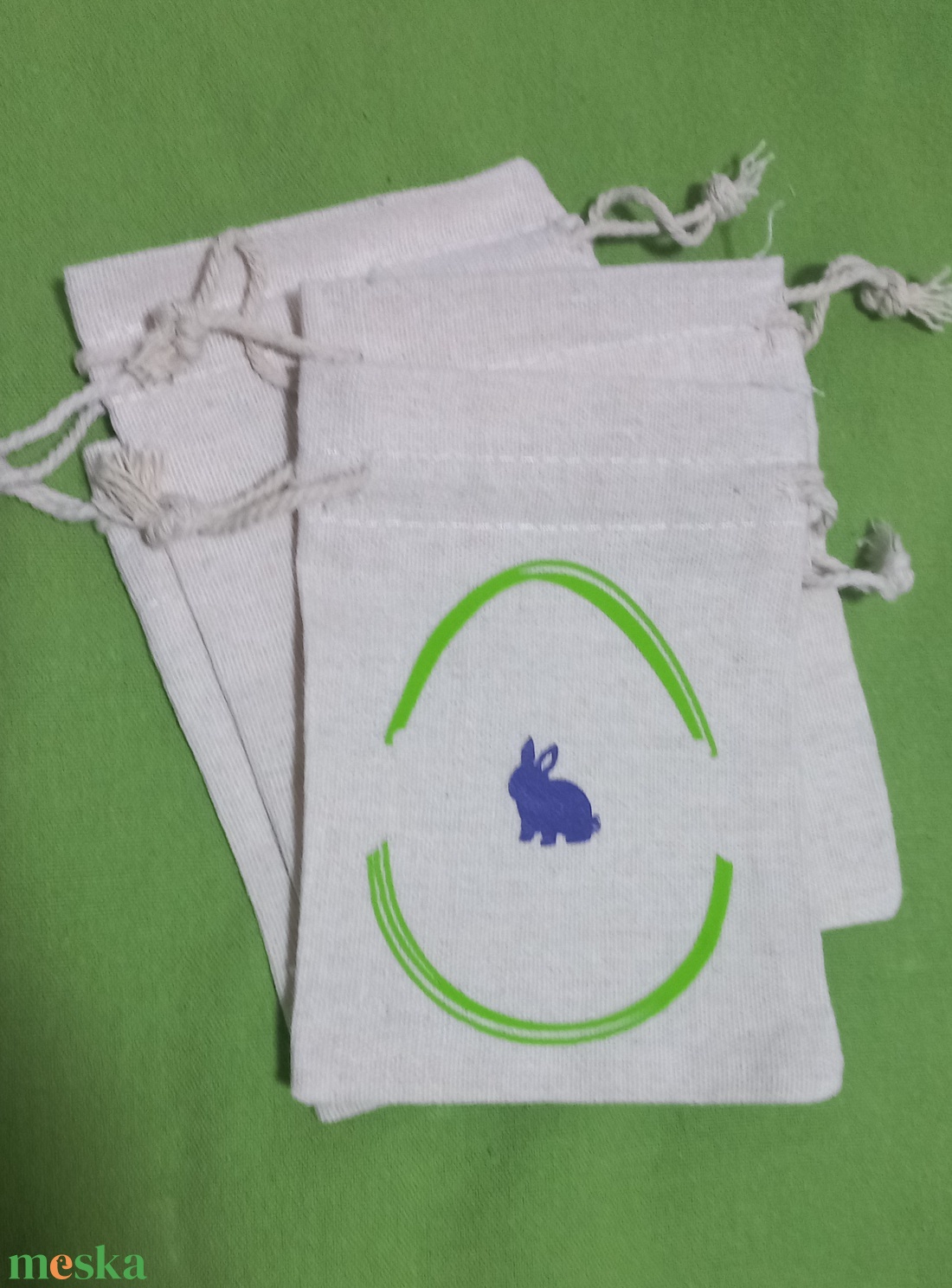 Húsvéti vászon zsákocska � apró ajándékokhoz - ünnepi díszek, dekorációk - húsvéti díszek és dekorációk - húsvéti ajándékátadó - Meska.hu