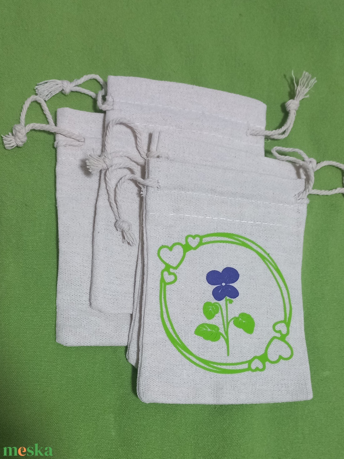 Húsvéti vászon zsákocska � apró ajándékokhoz - ünnepi díszek, dekorációk - húsvéti díszek és dekorációk - húsvéti ajándékátadó - Meska.hu