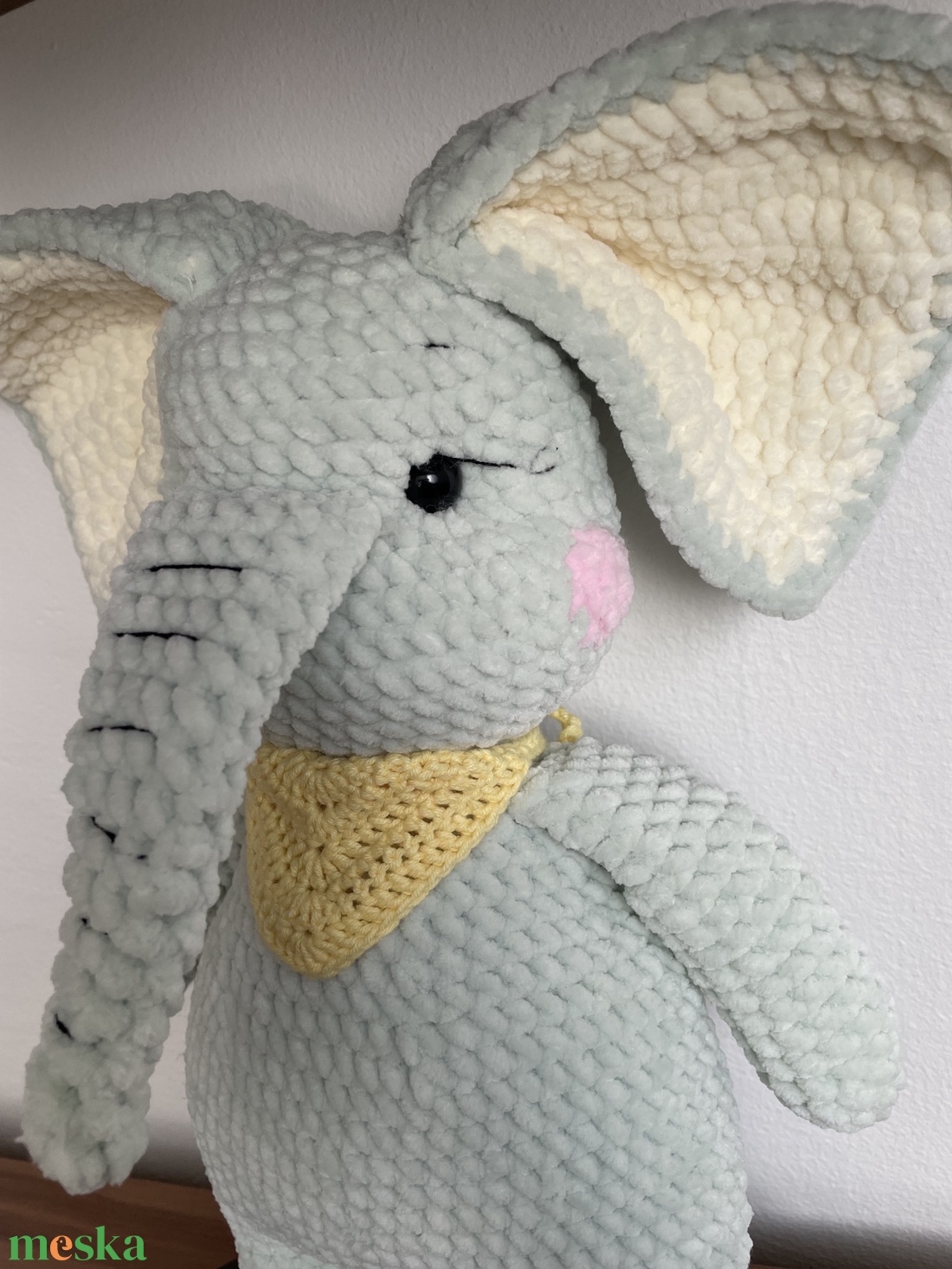 Plüss elefánt Menta - játék & sport - plüssállat & játékfigura - elefánt - Meska.hu