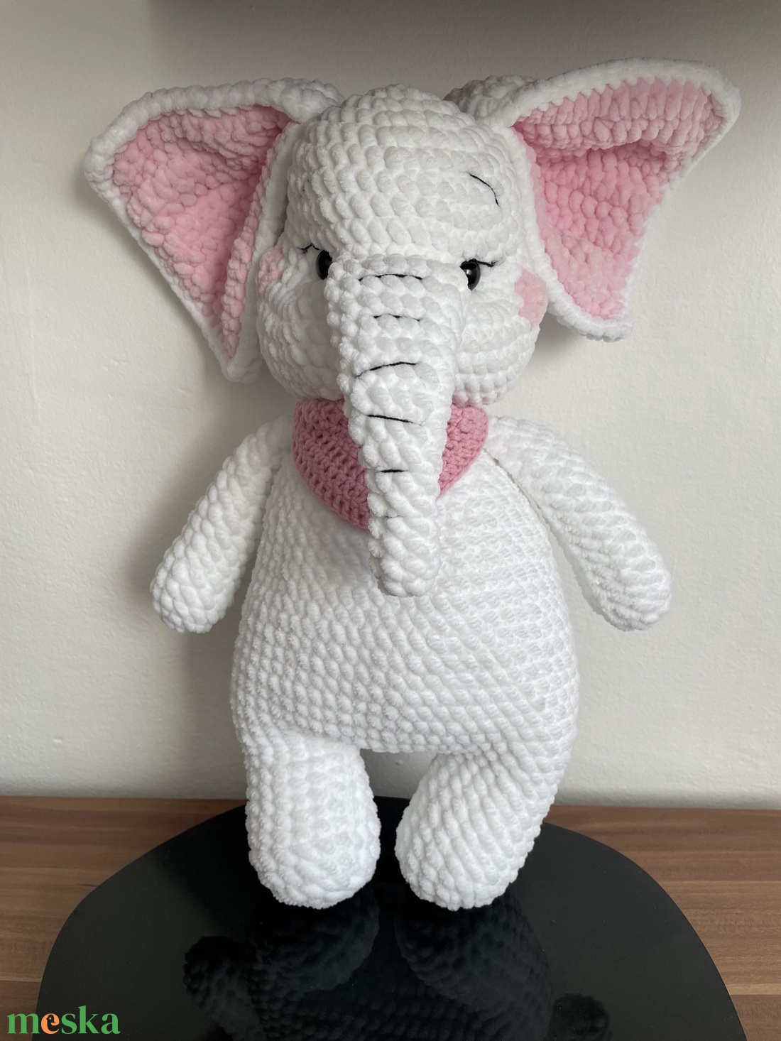 Plüss elefánt Fehér - játék & sport - plüssállat & játékfigura - elefánt - Meska.hu