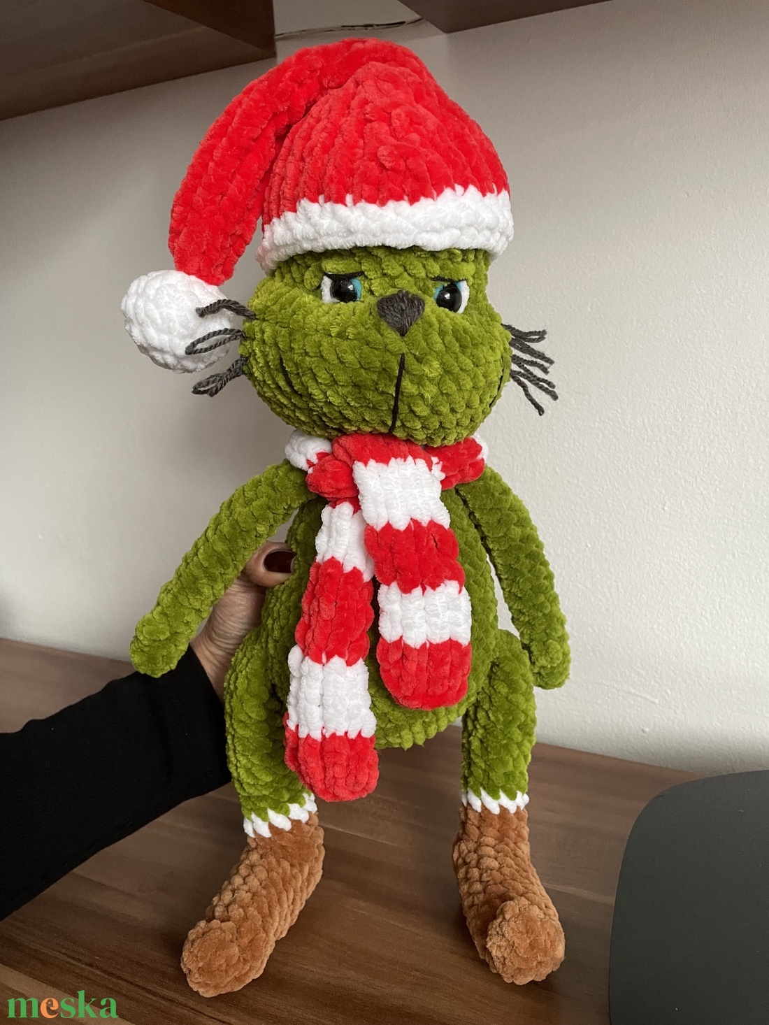 Horgolt Grincs - karácsony - karácsonyi lakásdekoráció - karácsonyi manók, figurák - Meska.hu