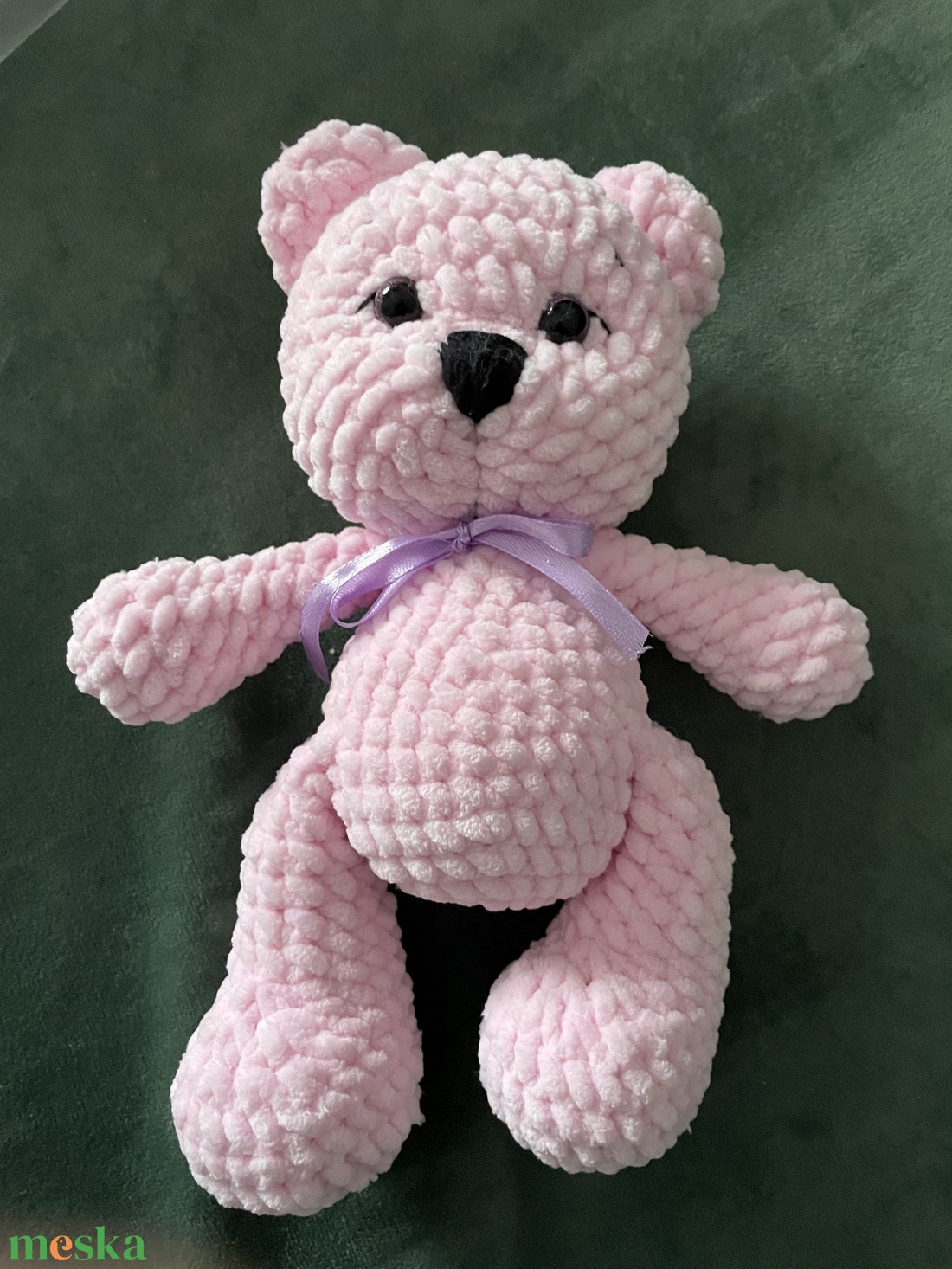 Horgolt rózsaszín maci - játék & sport - plüssállat & játékfigura - maci - Meska.hu