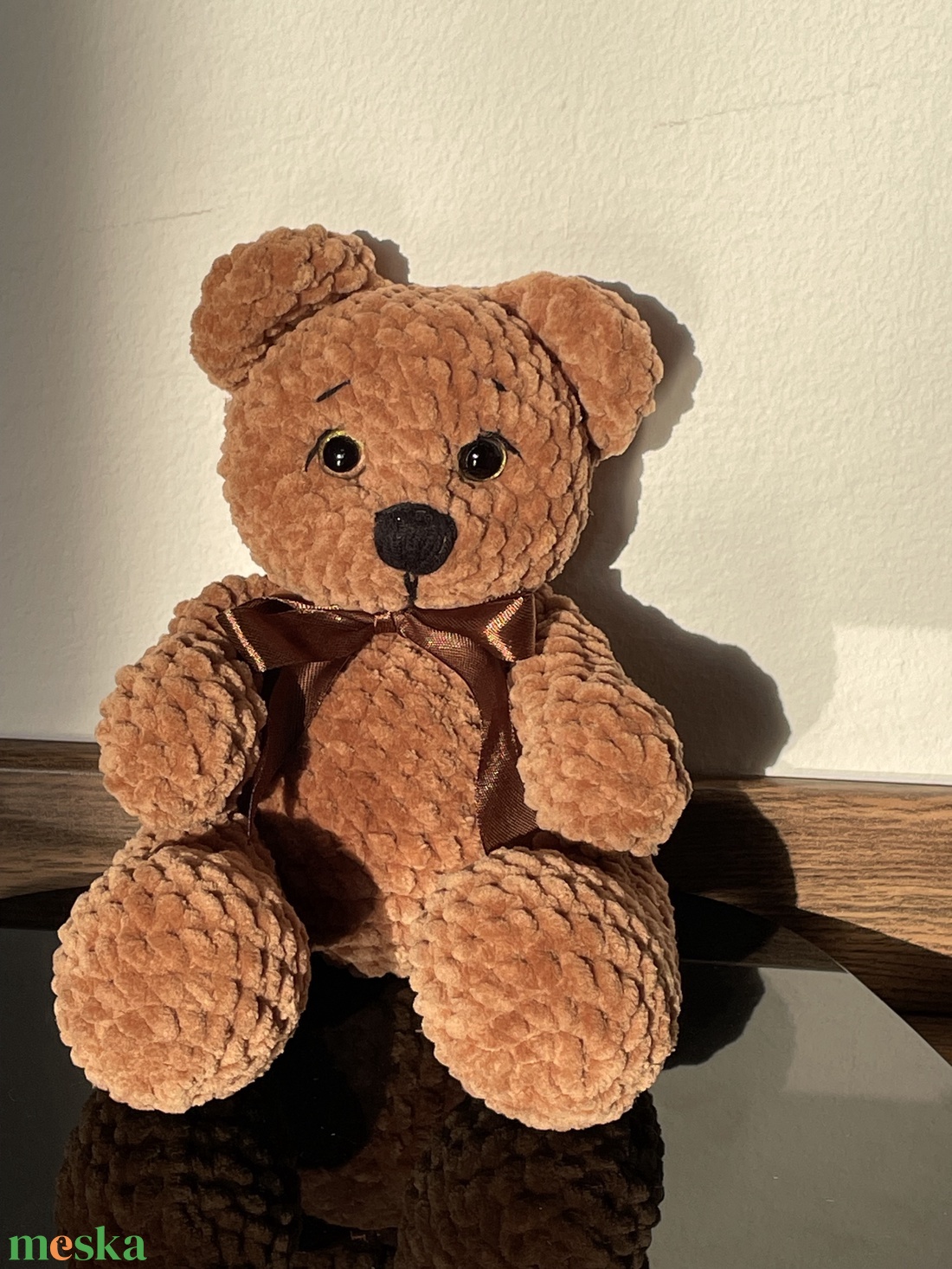 Horgolt barna maci - játék & sport - plüssállat & játékfigura - maci - Meska.hu