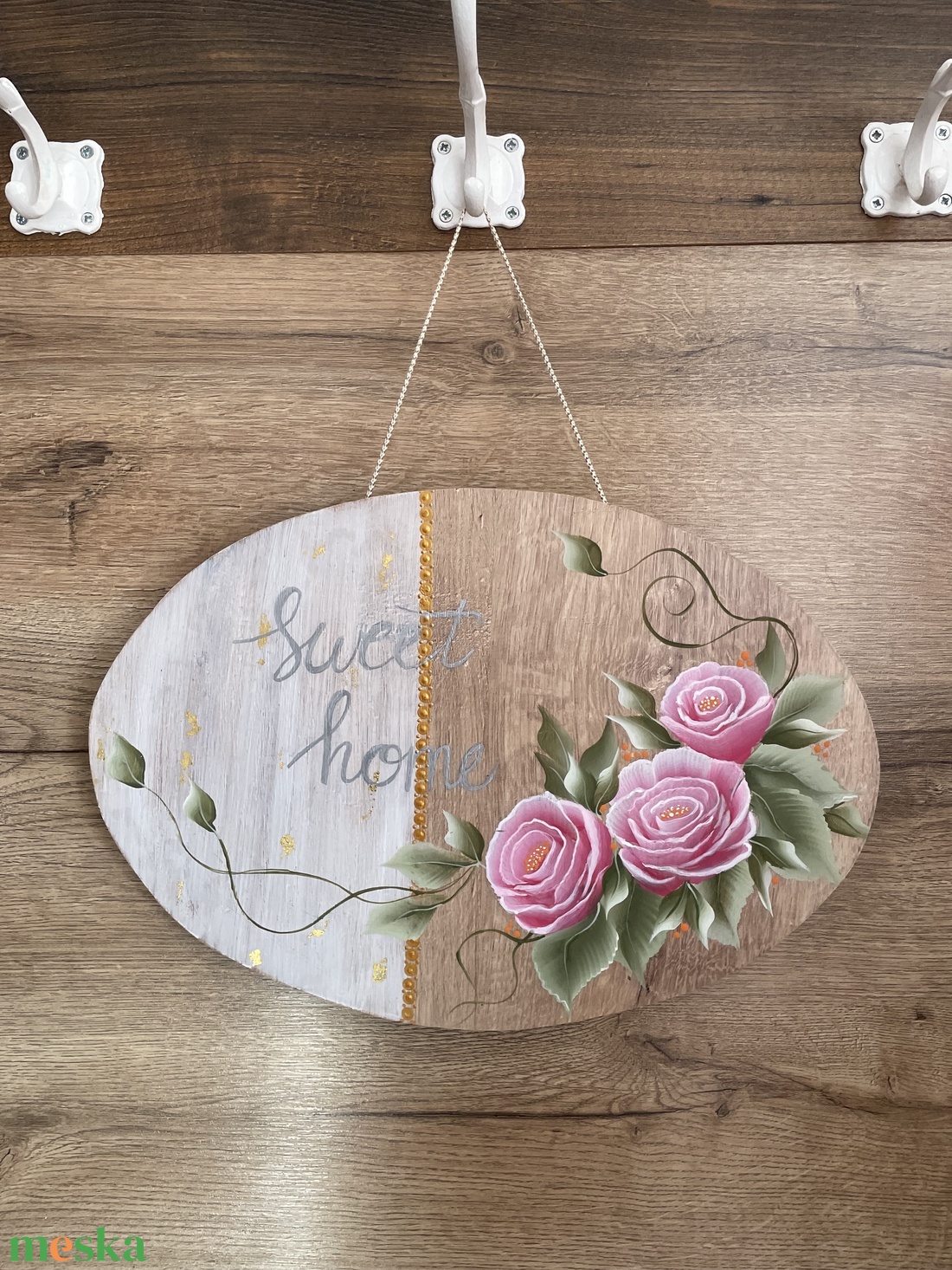 Kézzel festett ajtódísz - otthon & életmód - dekoráció - ajtó- és ablak dekoráció - ajtódísz & kopogtató - Meska.hu