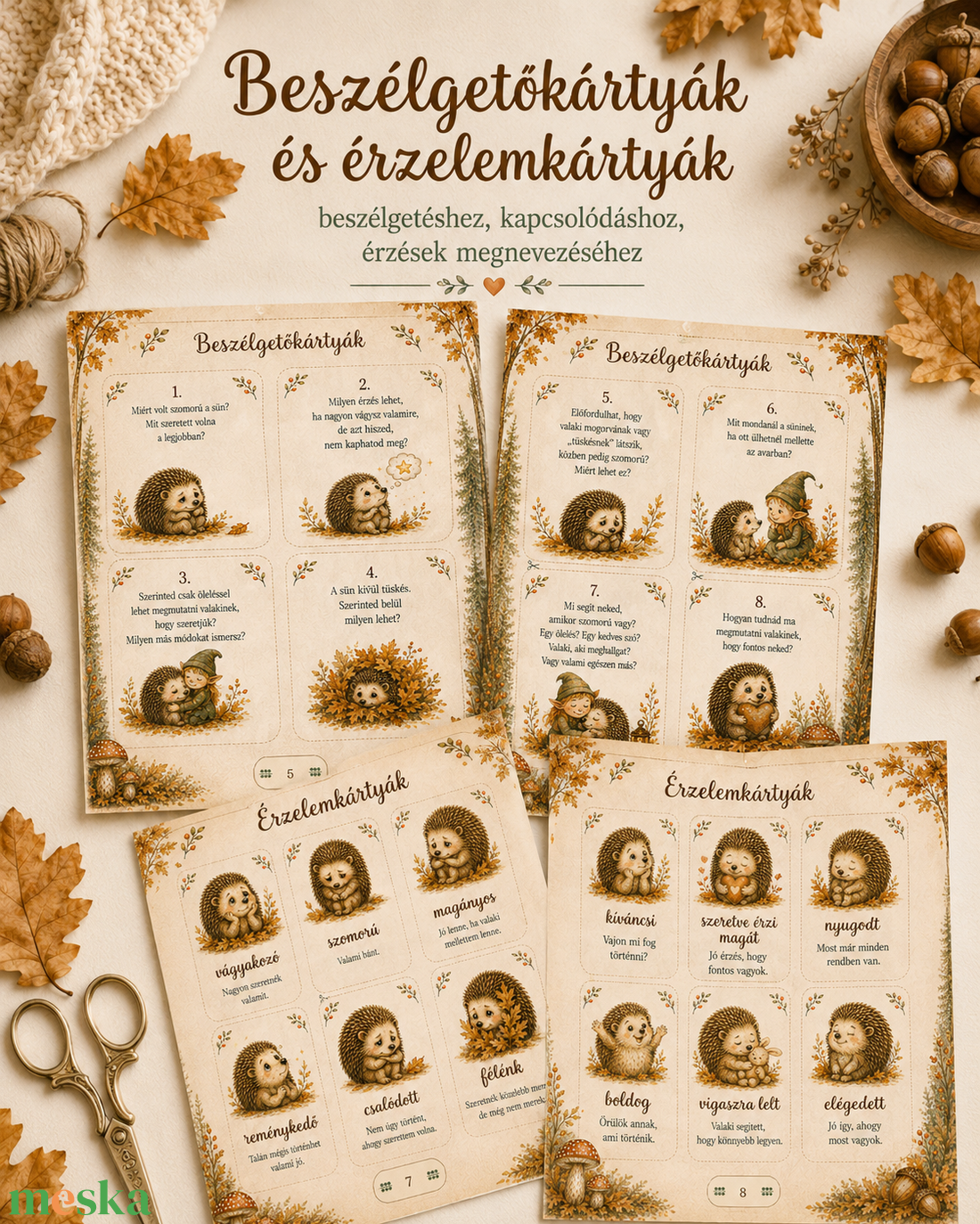 Az ölelésre vágyó sün � letölthető mesecsomag 5�9 éveseknek  - kellékek & szerszámok - könyv, újság - új könyv - Meska.hu