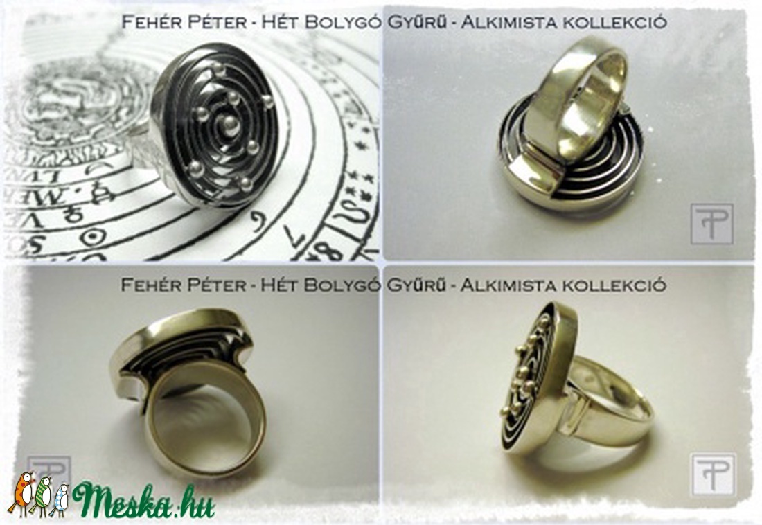 ÚJDONSÁG! A Hét Bolygó gyűrű. Az Alkimista kollekcióm legújabb darabja -  - Meska.hu