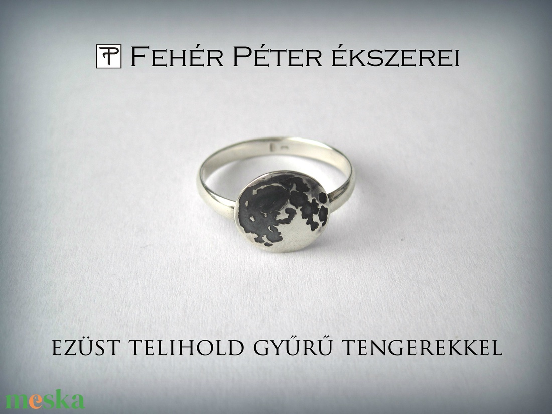 Ezüst telihold gyűrű tengerekkel. - ékszer - gyűrű - szoliter gyűrű - Meska.hu Ezüst telihold gyűrű tengerekkel. - ékszer - gyűrű - szoliter gyűrű - Meska.hu