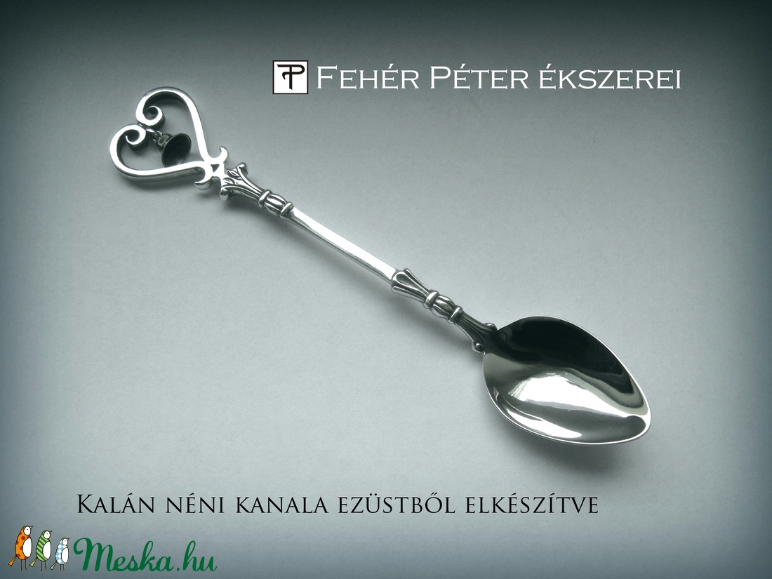 Egyedi készítésű Kalán néni ezüst kanál -  - Meska.hu