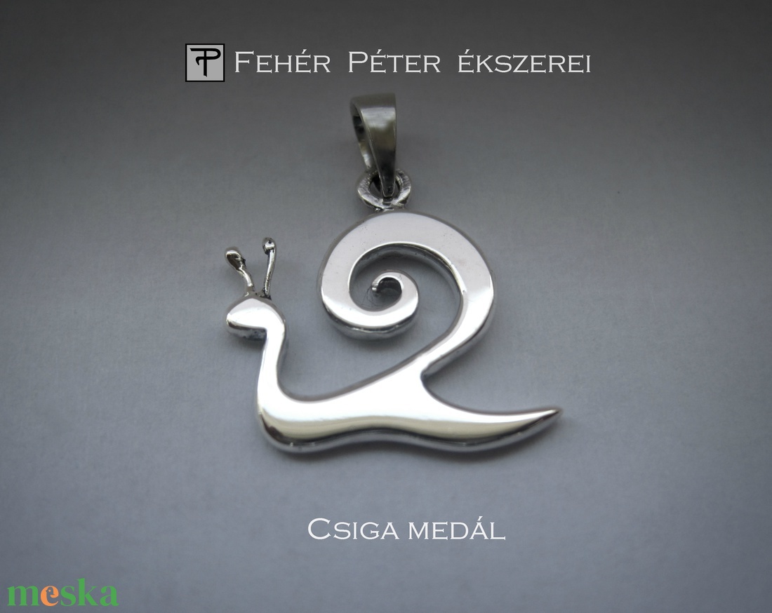Kapolcs csiga ezüst medál - ékszer - nyaklánc - medál - Meska.hu Kapolcs csiga ezüst medál - ékszer - nyaklánc - medál - Meska.hu