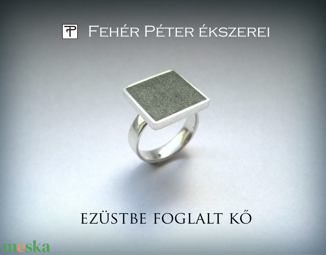 Szürkészöld kővel díszített ezüst gyűrű - ékszer - gyűrű - pecsétgyűrű - Meska.hu Szürkészöld kővel díszített ezüst gyűrű - ékszer - gyűrű - pecsétgyűrű - Meska.hu