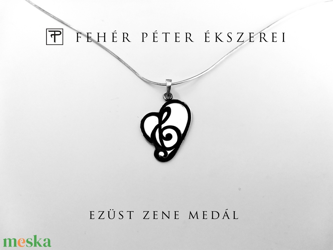 Ezüst zene medál - ékszer - nyaklánc - medál - Meska.hu Ezüst zene medál - ékszer - nyaklánc - medál - Meska.hu