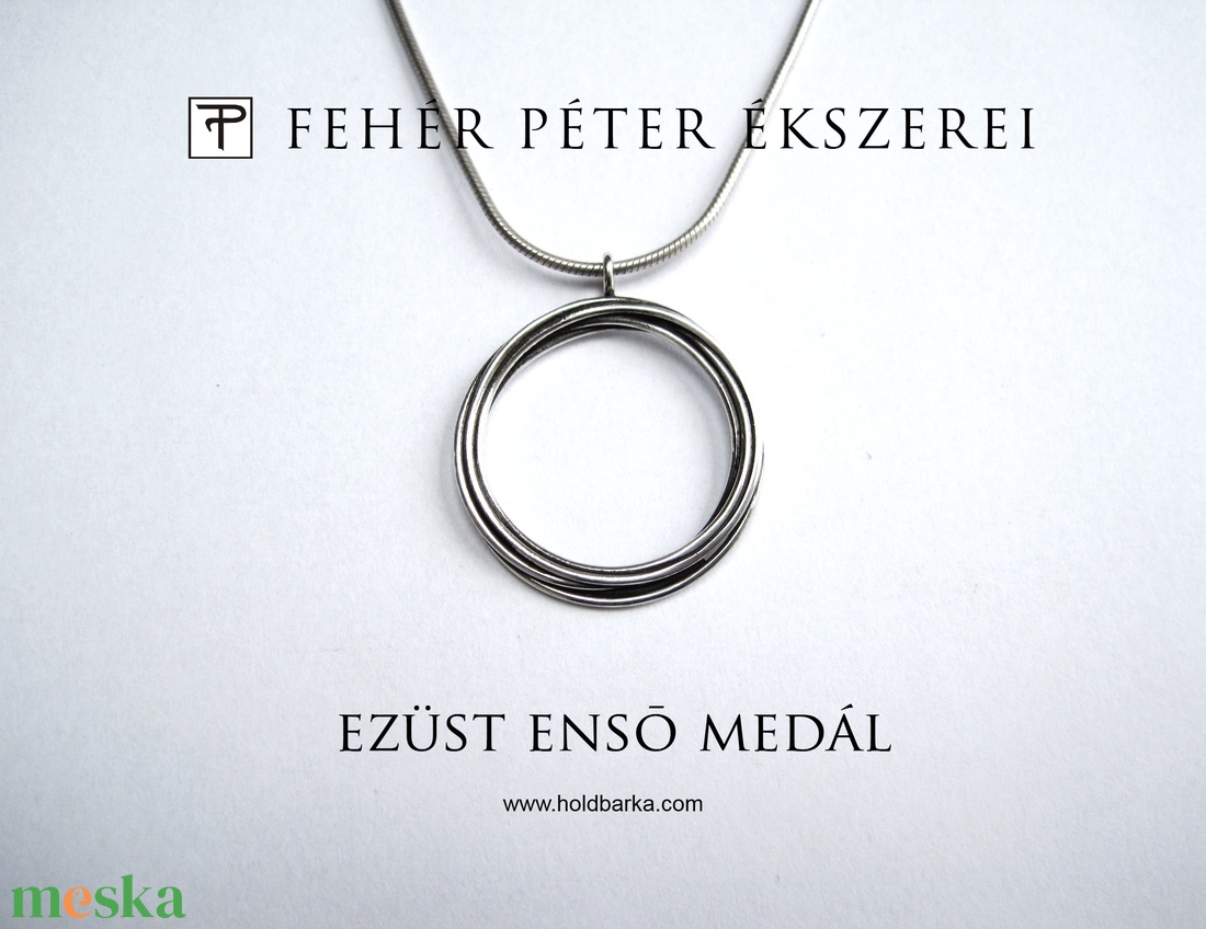 Ezüst ensō, enszó medál - ékszer - nyaklánc - medál - Meska.hu