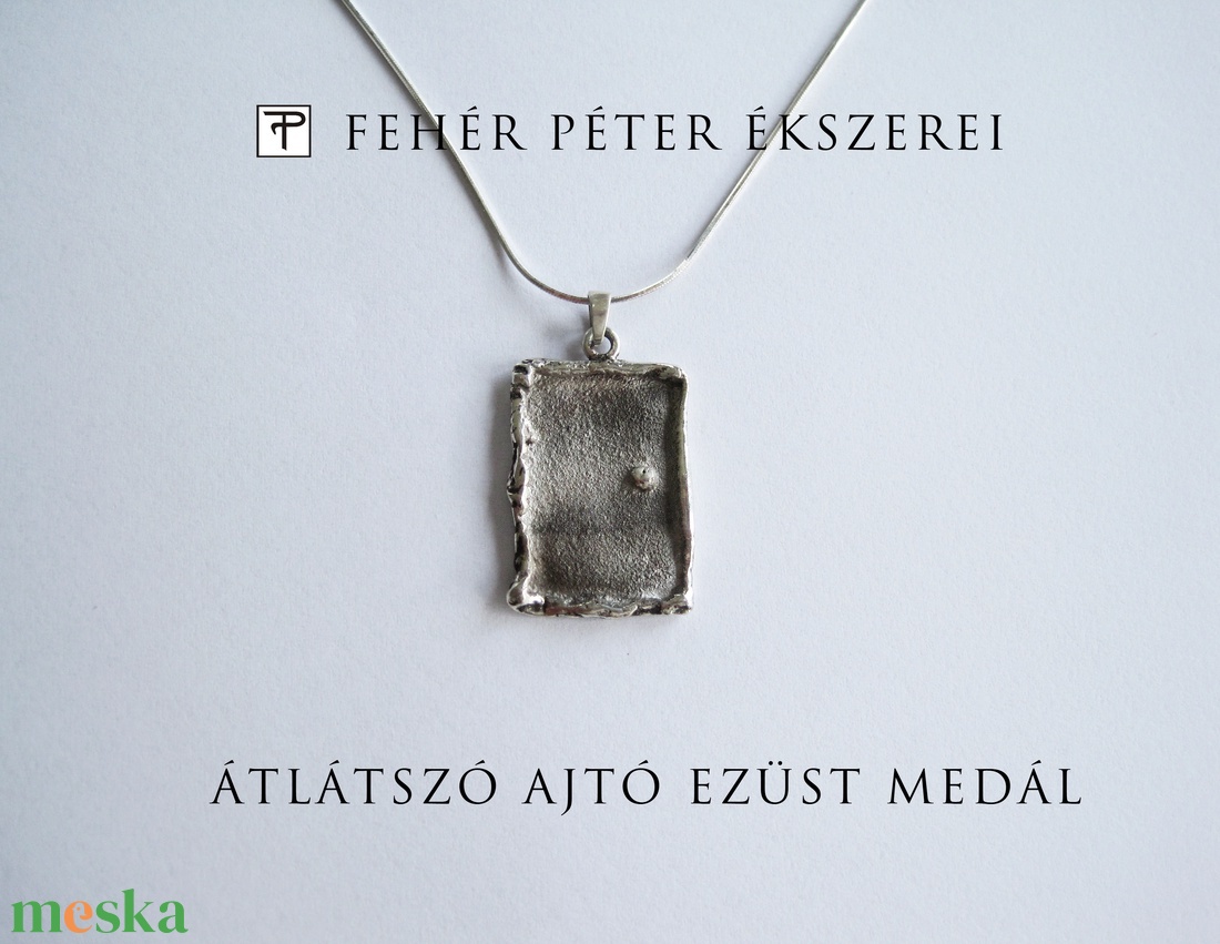 Átlátszó ajtó ezüst medál - ékszer - nyaklánc - medál - Meska.hu