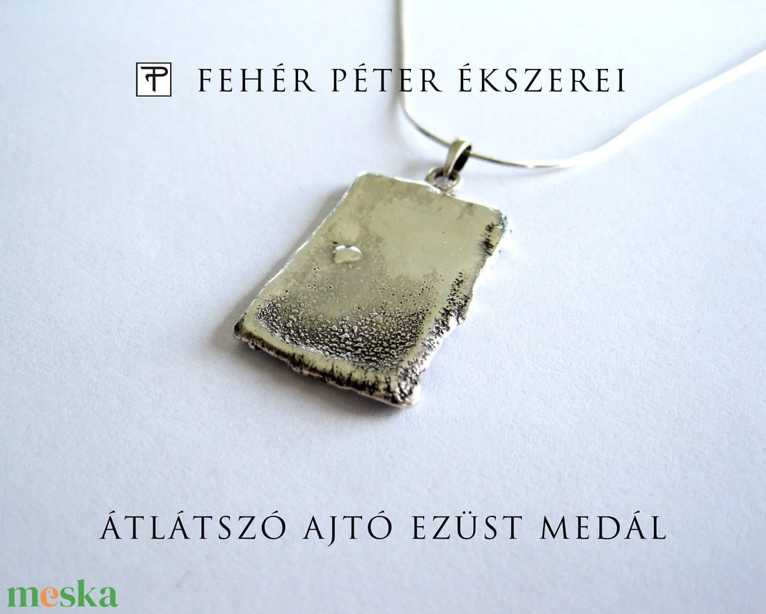 Átlátszó ajtó ezüst medál - ékszer - nyaklánc - medál - Meska.hu