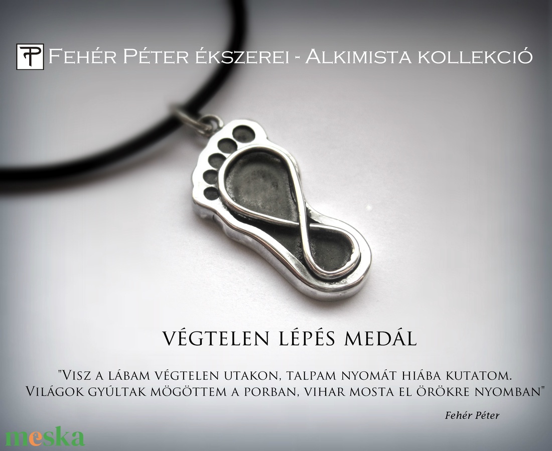 Végtelen lépés ezüst medál - ékszer - nyaklánc - medálos nyaklánc - Meska.hu