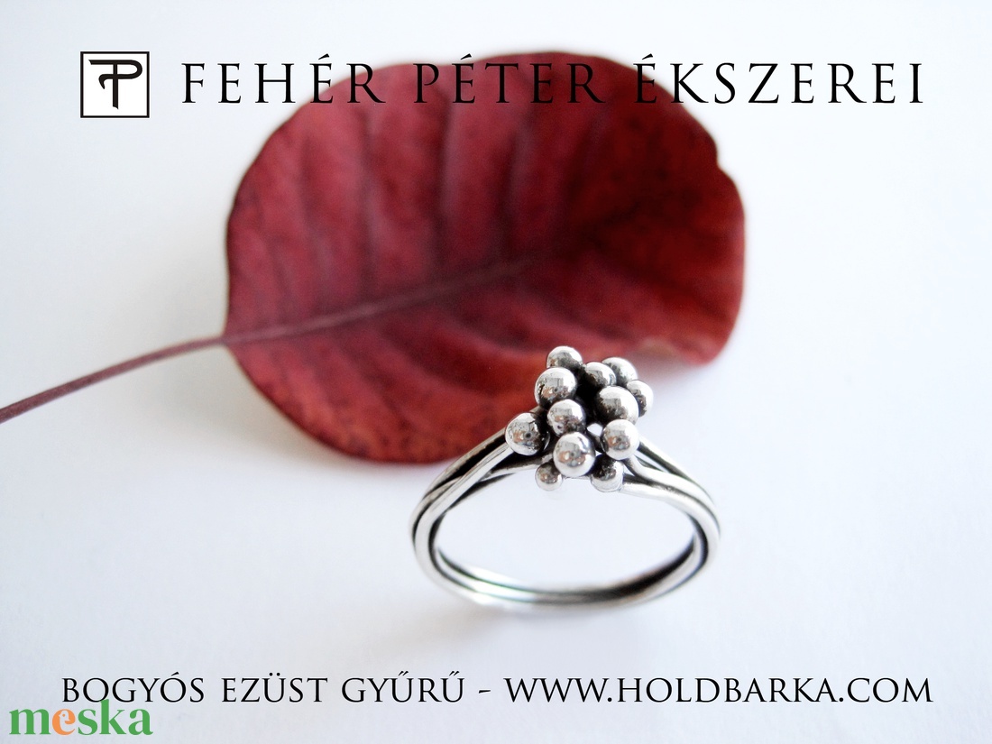Bogyós ezüst gyűrű - ékszer - gyűrű - fonódó gyűrű - Meska.hu