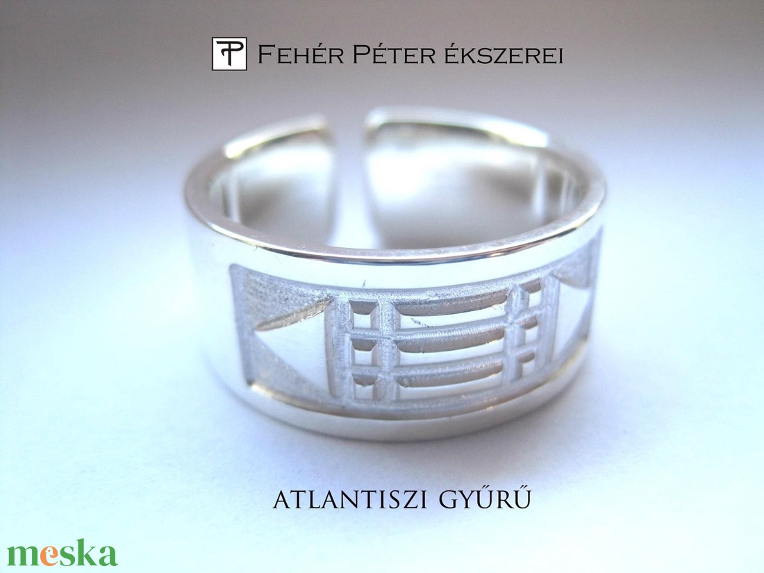 Atlantisz, atlantiszi ezüst gyűrű - ékszer - gyűrű - statement gyűrű - Meska.hu