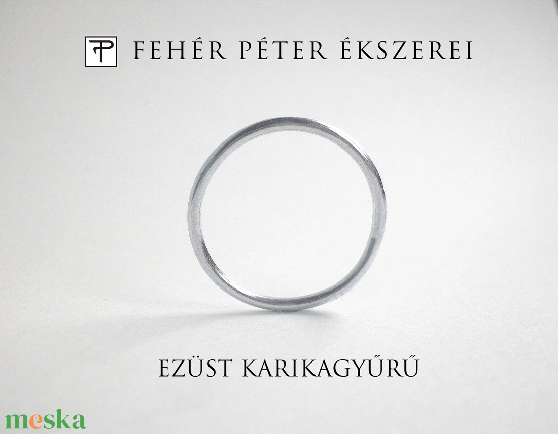 Ezüst karikagyűrű 925-ös sterling ezüstből - esküvő - ékszer - karikagyűrű - Meska.hu