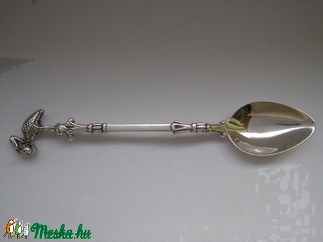 Gólyás ezüst kanál keresztelőre vagy babaszületéskor -  - Meska.hu