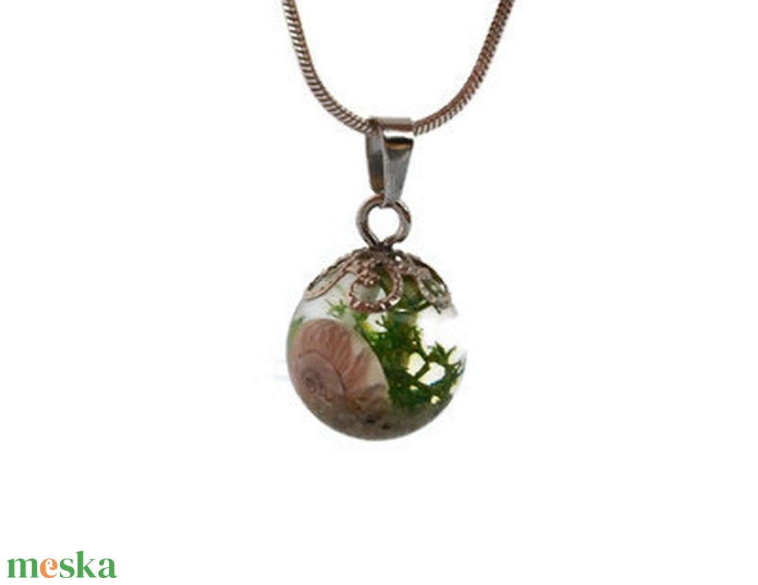Kis kerti csendélet gömbnyaklánc - ékszer - nyaklánc - medálos nyaklánc - Meska.hu