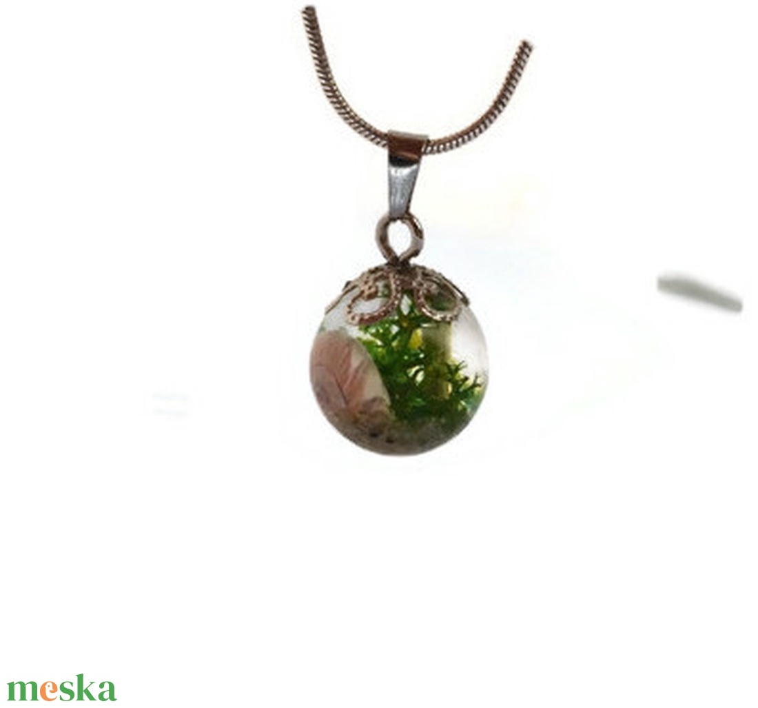 Kis kerti csendélet gömbnyaklánc - ékszer - nyaklánc - medálos nyaklánc - Meska.hu