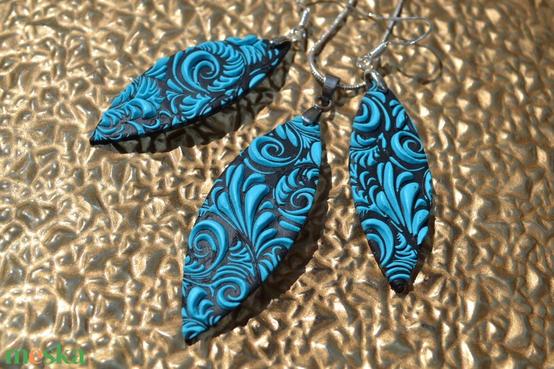 Mintás fekete-türkiz polymer clay ékszerszett - ékszer - ékszerszett - Meska.hu Mintás fekete-türkiz polymer clay ékszerszett - ékszer - ékszerszett - Meska.hu