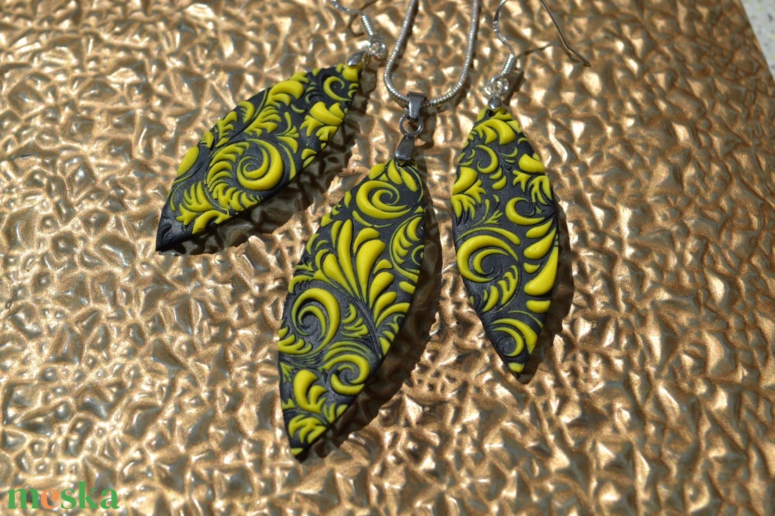 Mintás napsárga-fekete polymer clay ékszerszett - ékszer - ékszerszett - Meska.hu Mintás napsárga-fekete polymer clay ékszerszett - ékszer - ékszerszett - Meska.hu