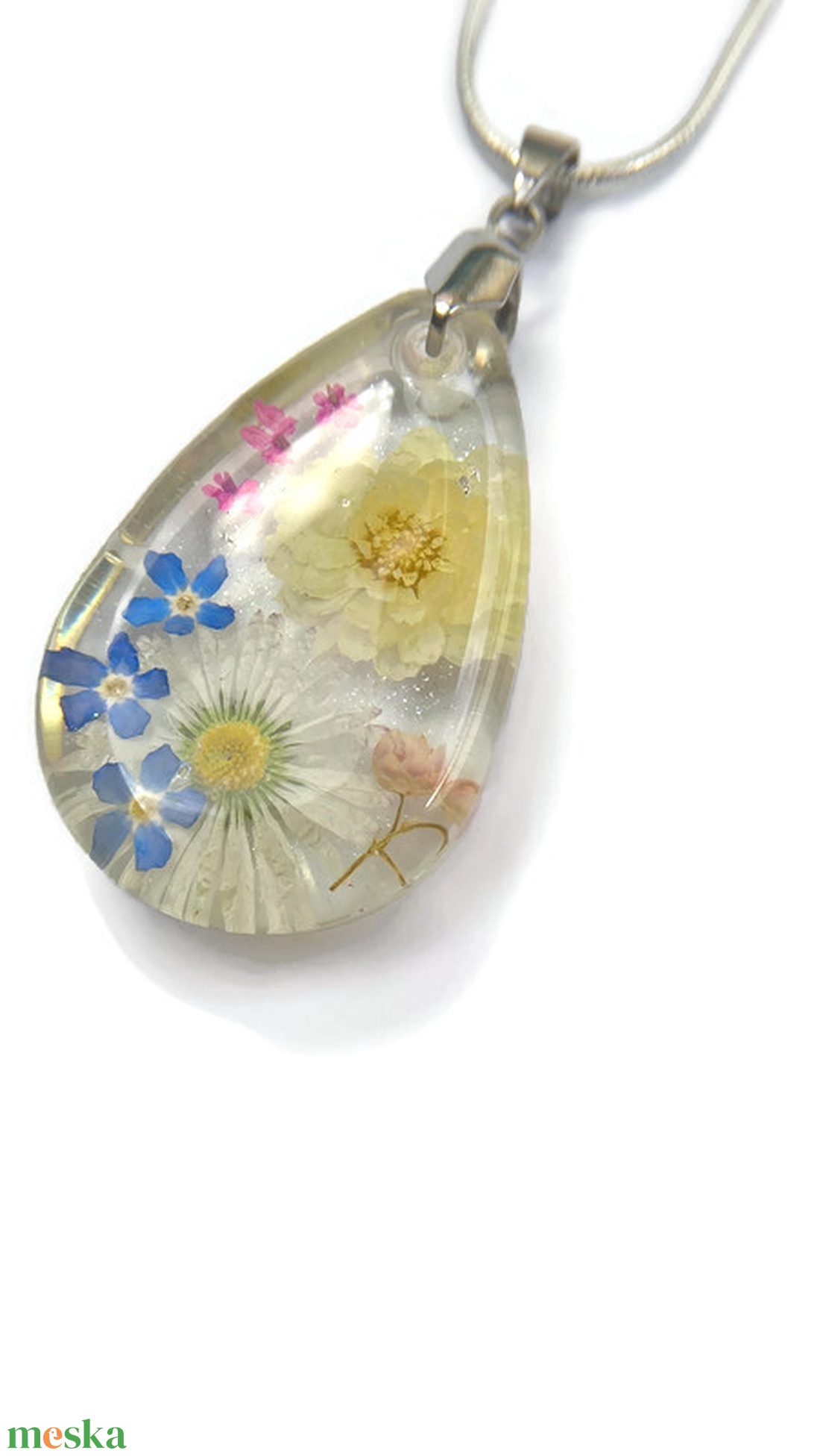 Valódi sokvirágos nyaklánc II. - ékszer - nyaklánc - medálos nyaklánc - Meska.hu