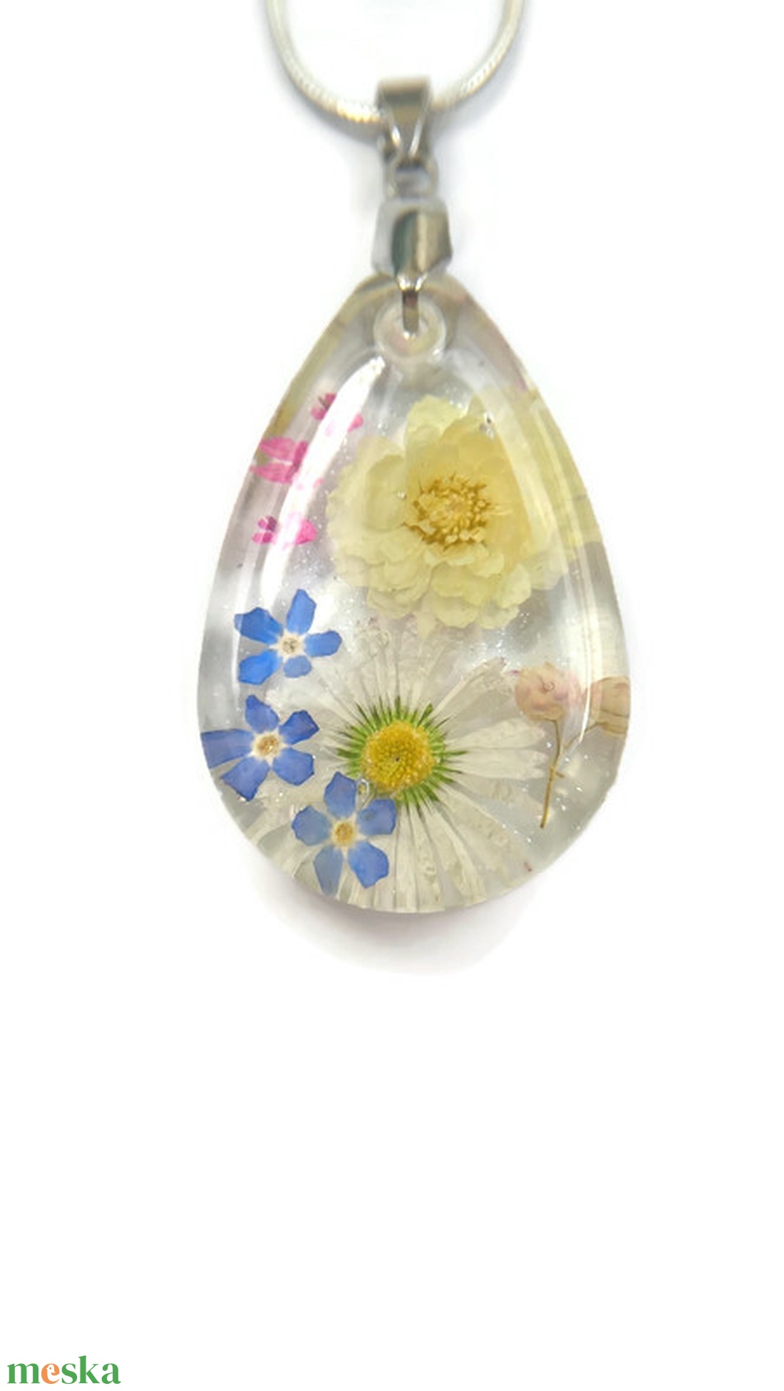 Valódi sokvirágos nyaklánc II. - ékszer - nyaklánc - medálos nyaklánc - Meska.hu
