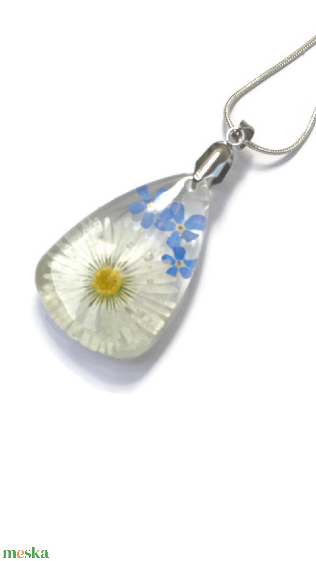 Kerti virágos nyaklánc - ékszer - nyaklánc - medálos nyaklánc - Meska.hu