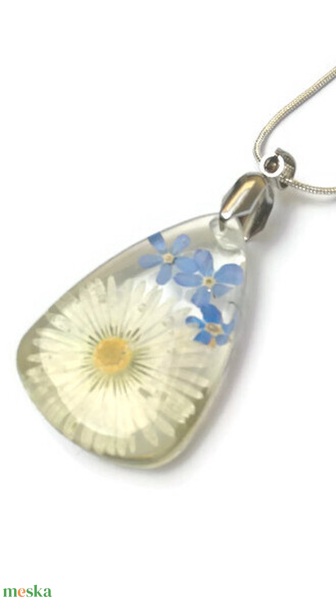 Kerti virágos nyaklánc - ékszer - nyaklánc - medálos nyaklánc - Meska.hu
