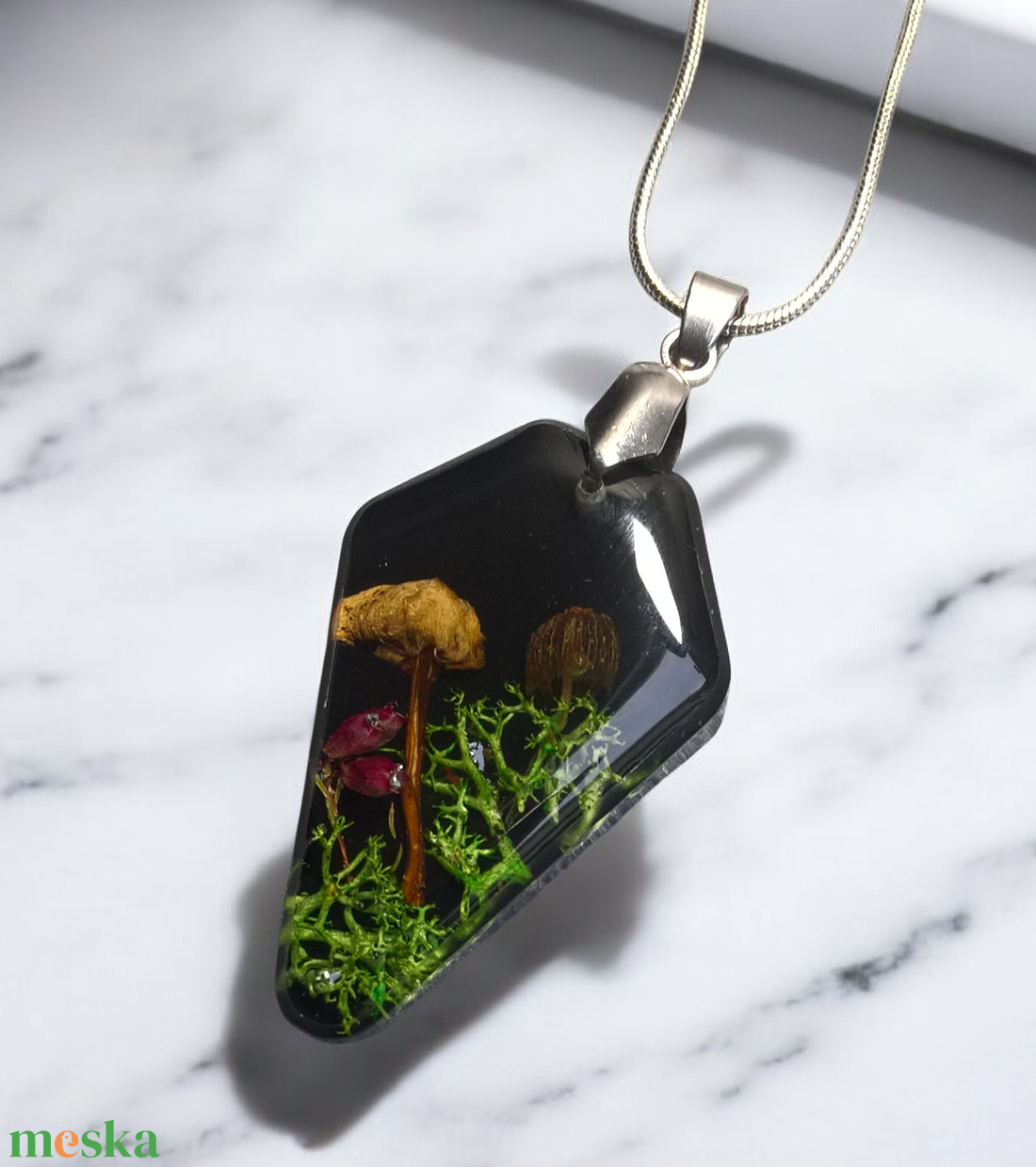 Erdei séta valódi növényes nyaklánc - ékszer - nyaklánc - medálos nyaklánc - Meska.hu
