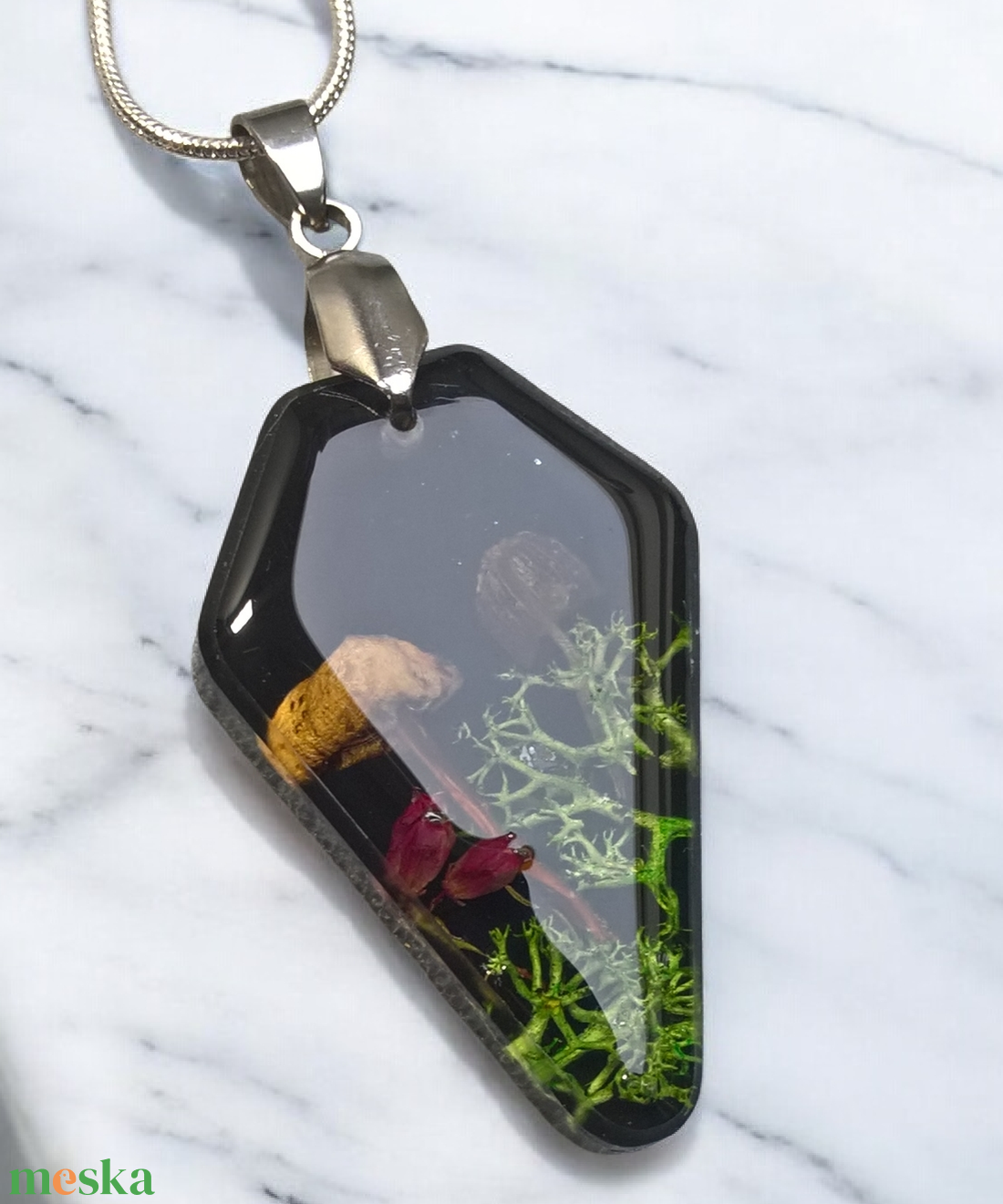 Erdei séta valódi növényes nyaklánc - ékszer - nyaklánc - medálos nyaklánc - Meska.hu