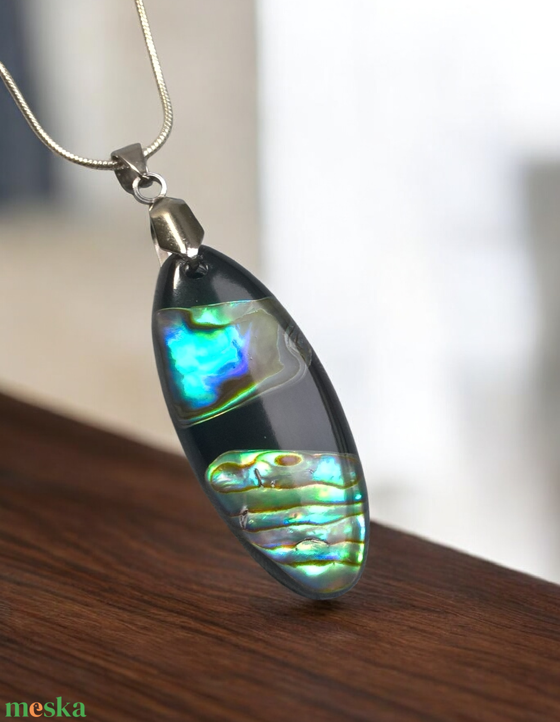 Pávakagylós nyaklánc III. - ékszer - nyaklánc - medálos nyaklánc - Meska.hu